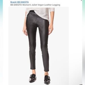 BB Dakota Black Skinny Leather-Look Pants